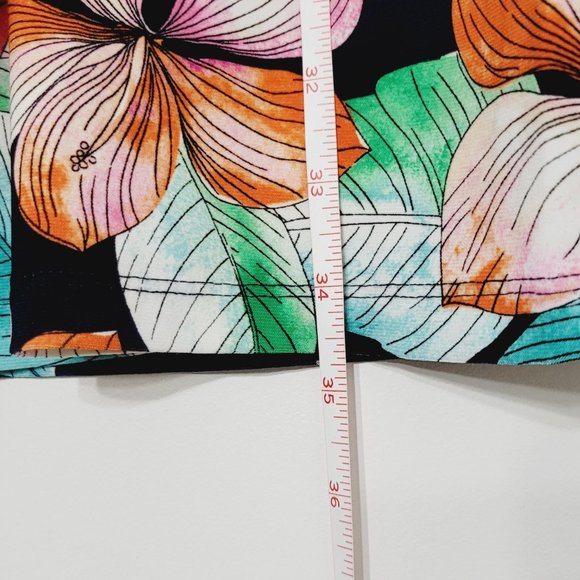 Marc New York 3/4 Sleeve Tropical Floral Scoop Neckline Casual Light Office Sz S - Picture 10 of 12